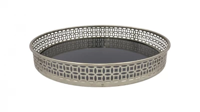 DC BANDEJA GLAS SILVER METAL FH190379M La Francesa