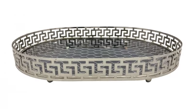 DC BANDEJA GLAS SILVER METAL FH190384S La Francesa