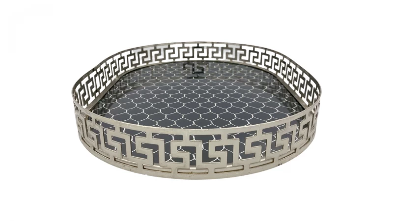 DC BANDEJA GLAS SILVER METAL FH190384S La Francesa