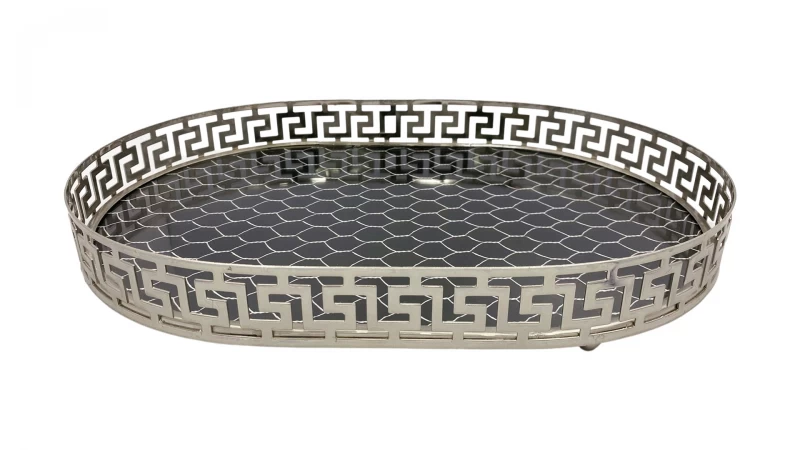 DC BANDEJA GLAS SILVER METAL FH190384S La Francesa