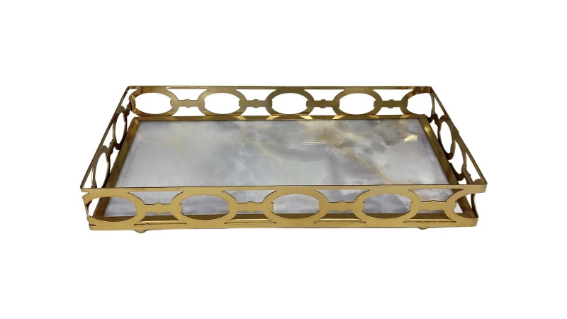 DC BANDEJA GLAS FH190690M DARK-GOLD La Francesa