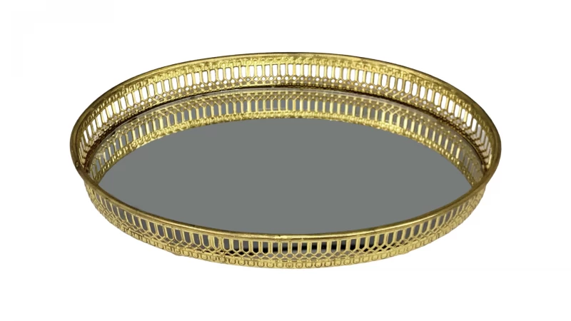DC BANDEJA GLAS   GOLD METAL FH190892M La Francesa