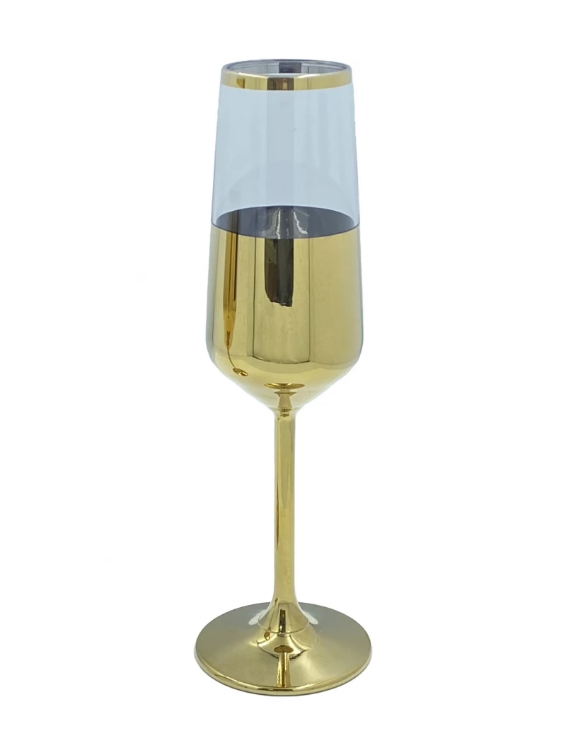 DC  STEMMED GLASS 6PCS 440079 490-GOLD La Francesa